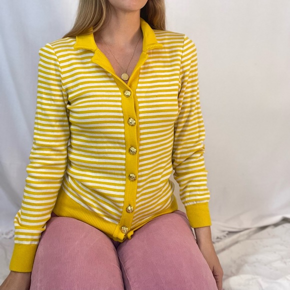Vintage 80s Valentino Striped Cardigan - Picture 8 of 16